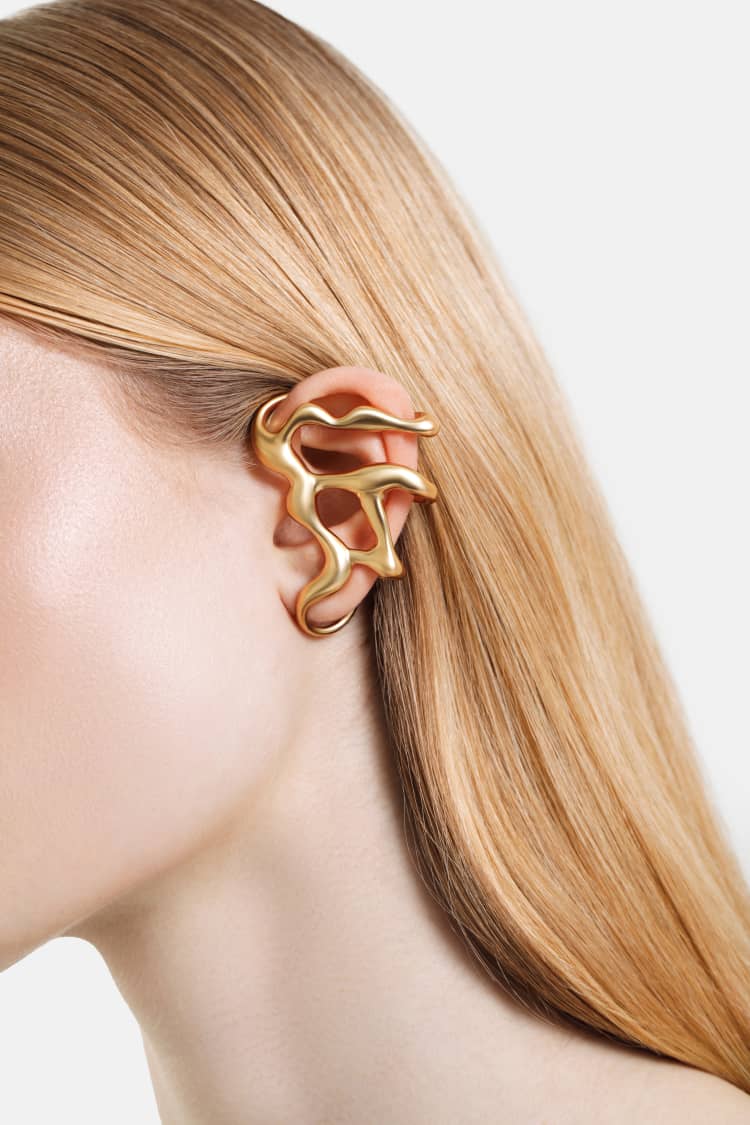full ear liquid earcuff in gold - Image 2