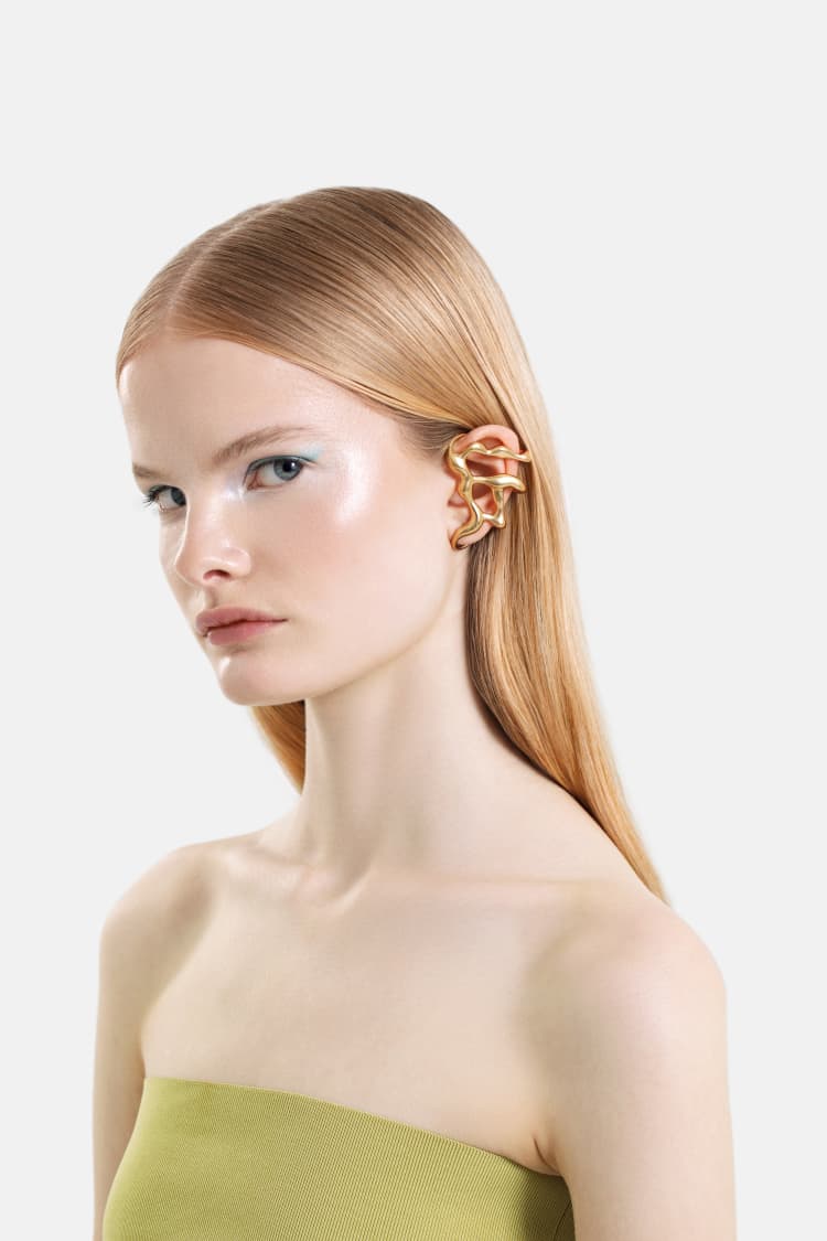 full ear liquid earcuff in gold - Image 3