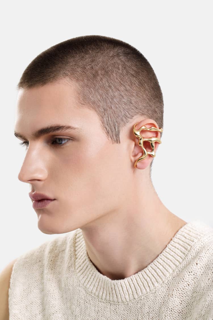 full ear liquid earcuff in gold - Image 4