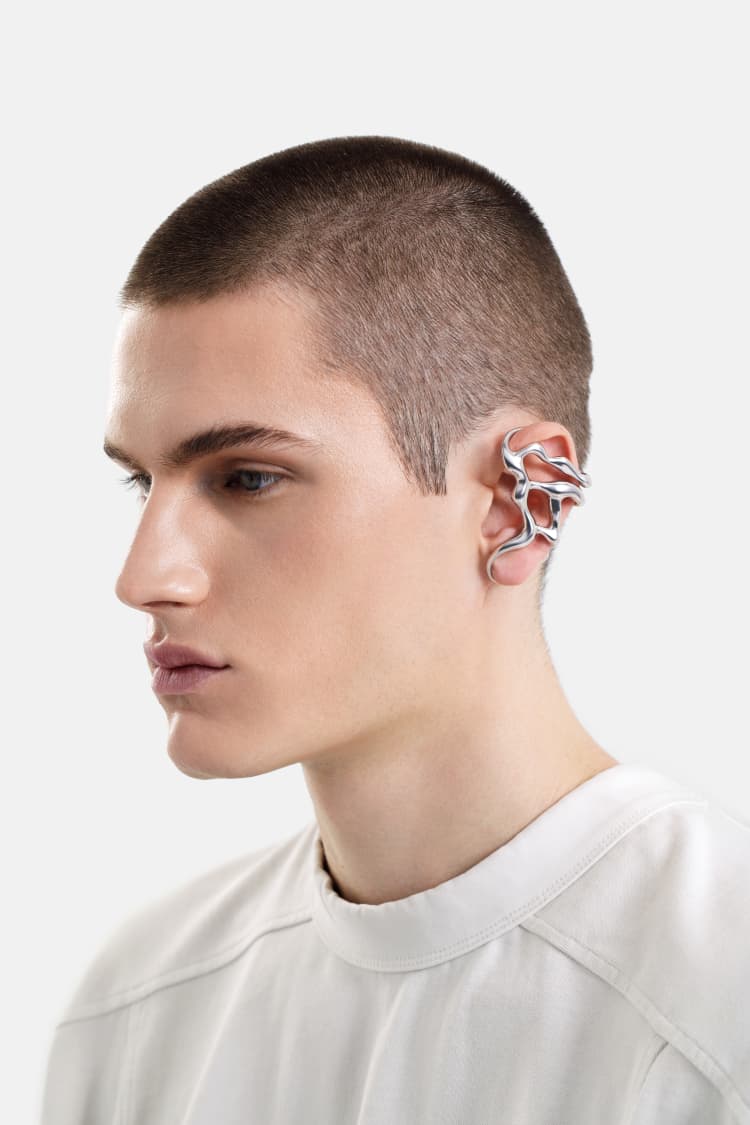 full ear liquid earcuff in silver - Image 5
