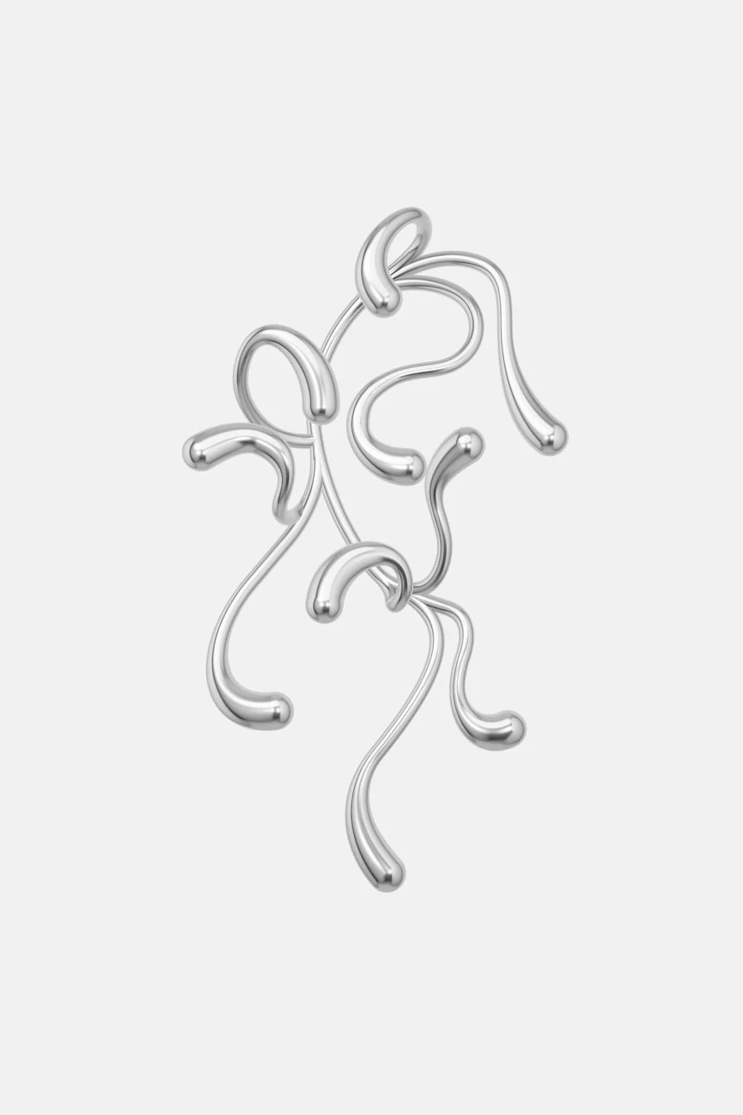 Full Ear Multi-Drop Ear Cuff - silver - Image 4