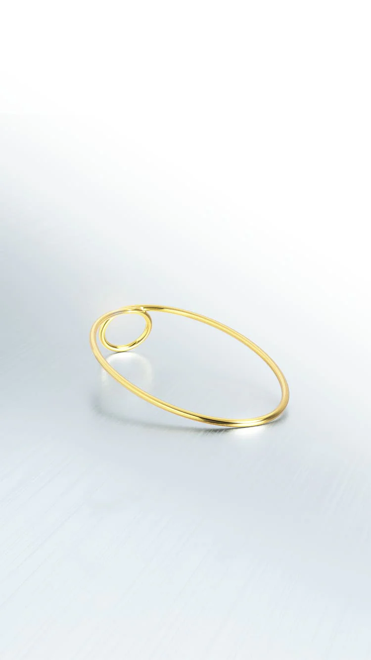 Gold Circle Ring - Image 6