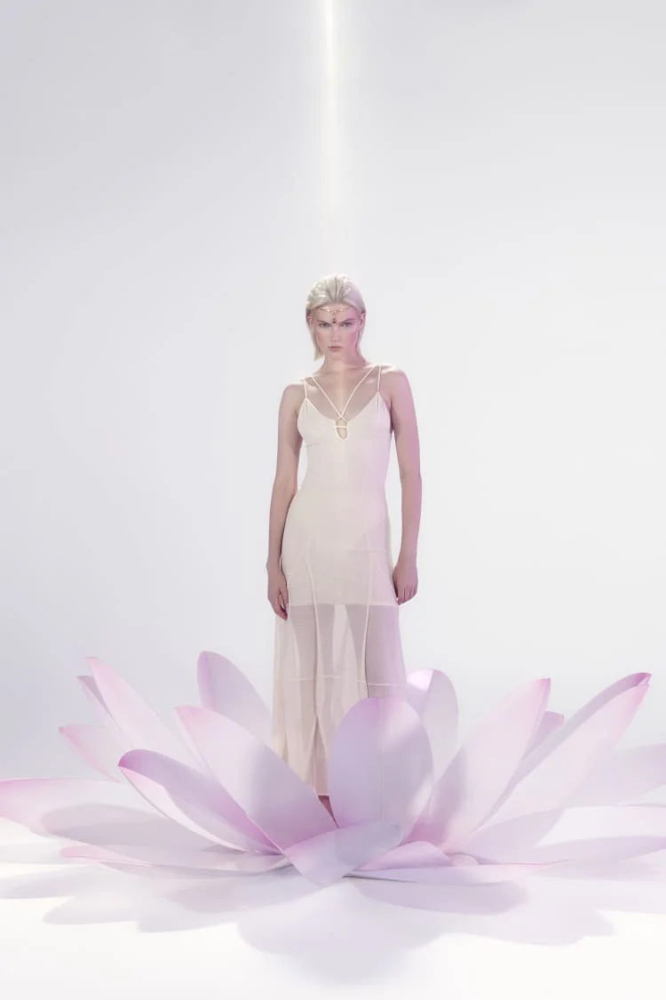 Gold Headpiece with Amethyst - Image 4