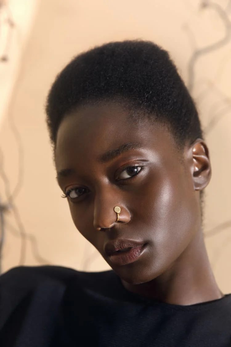 Gold Fake Lip or Nose Ring - Image 2