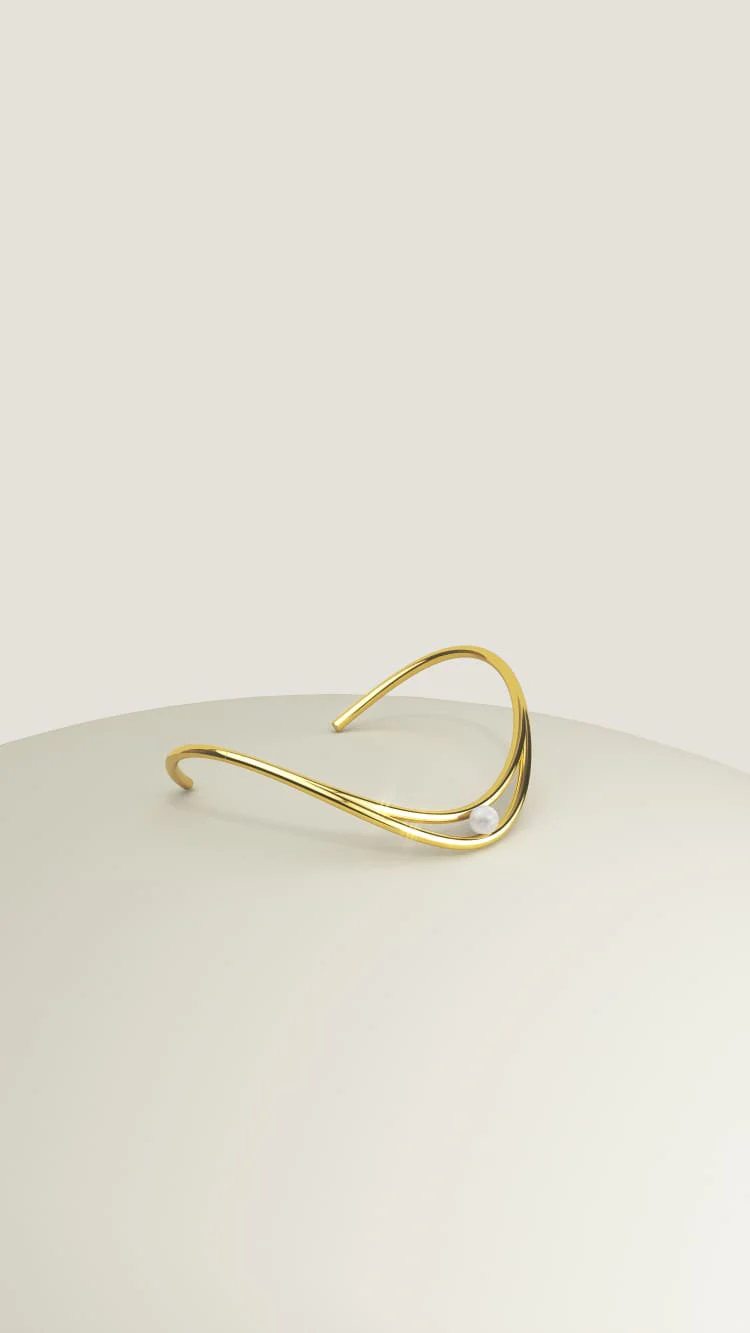 Gold Pearl Anklet - Image 3