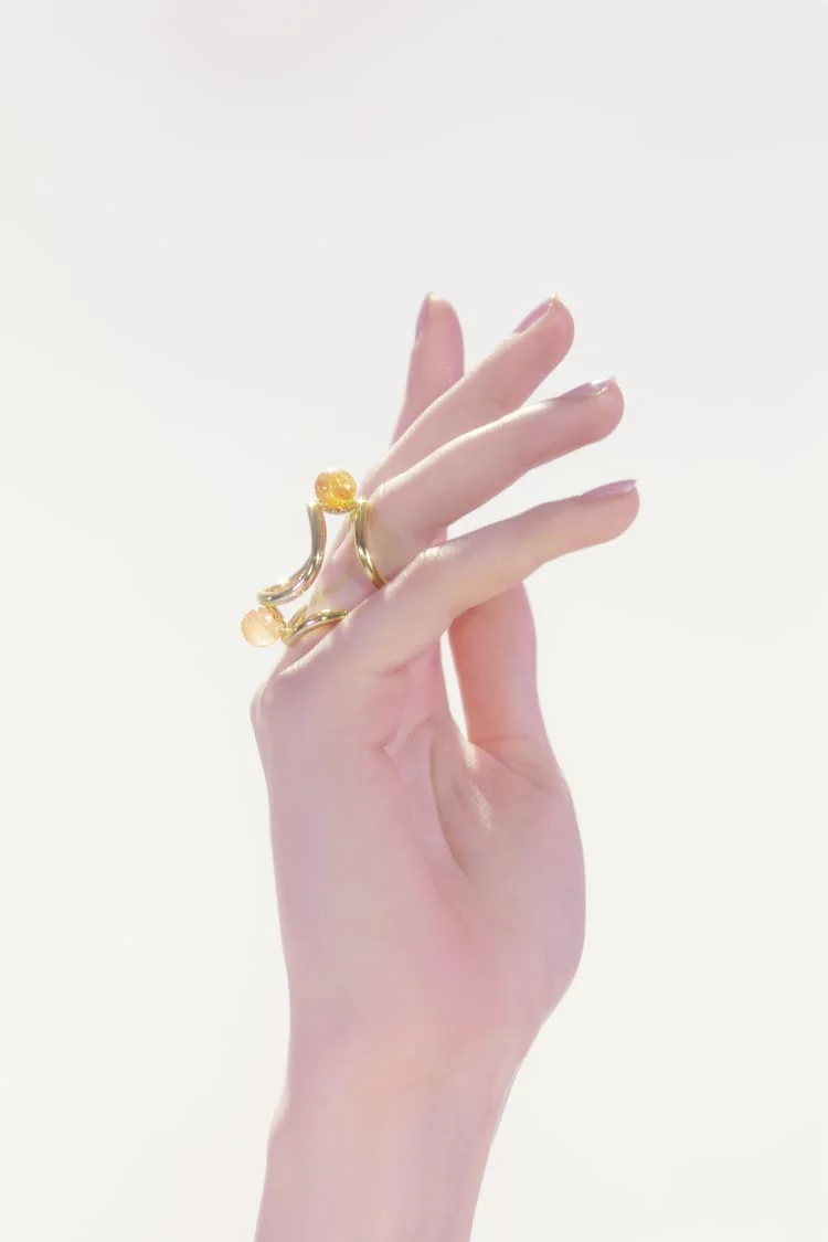 Gold Ring with Yellow Quartz - Image 3