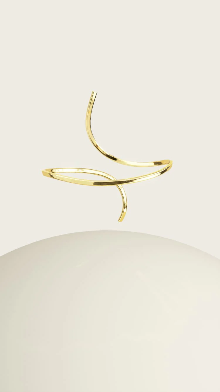 Gold Spiral Ankle Bracelet - Image 4