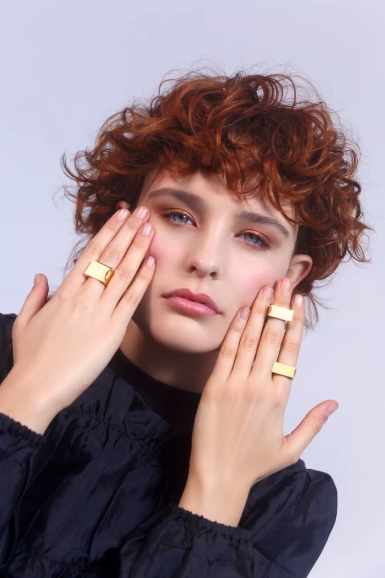 Gold Square Ring - Image 3