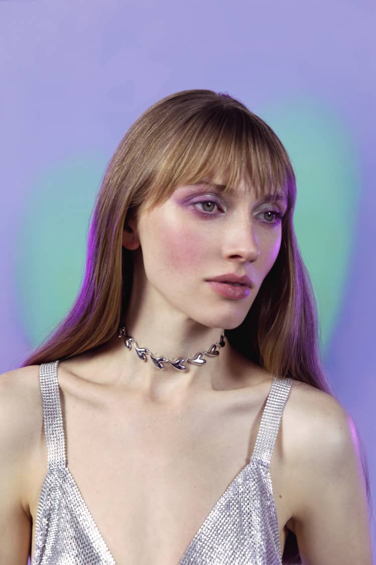 Silver Heart Choker - Image 2