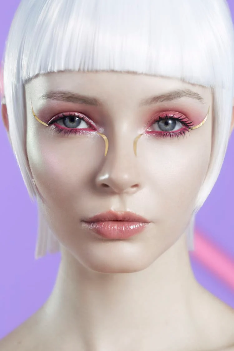 jewelry makeup in 24k gold