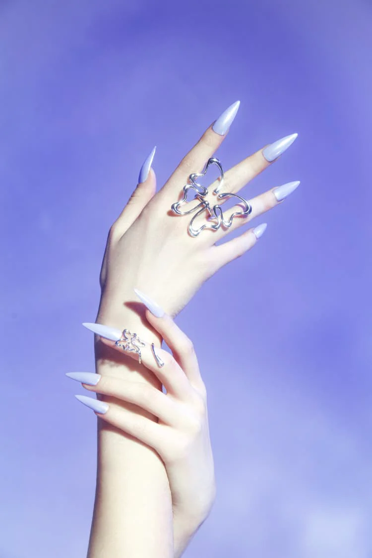 Large Silver Butterfly Ring - Image 4