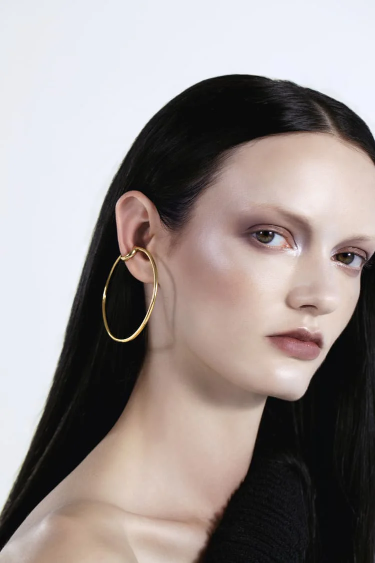 Large Gold Ear Cuff - Image 2