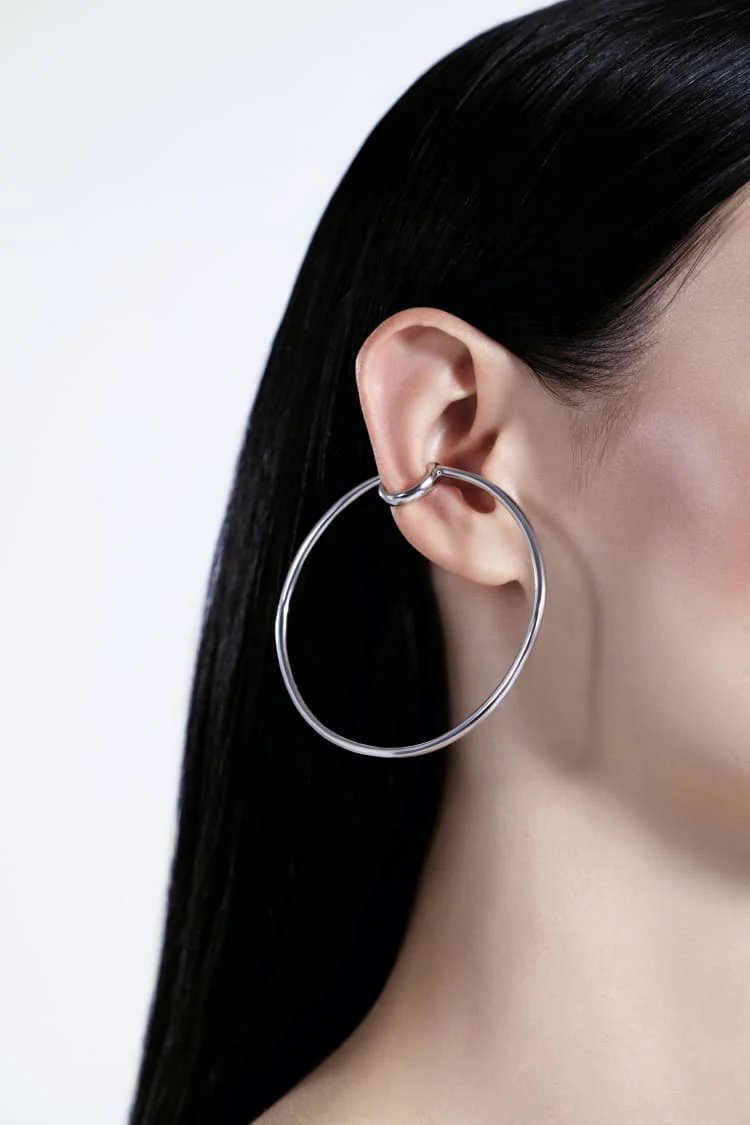 Large Silver Ear Cuff - Image 2