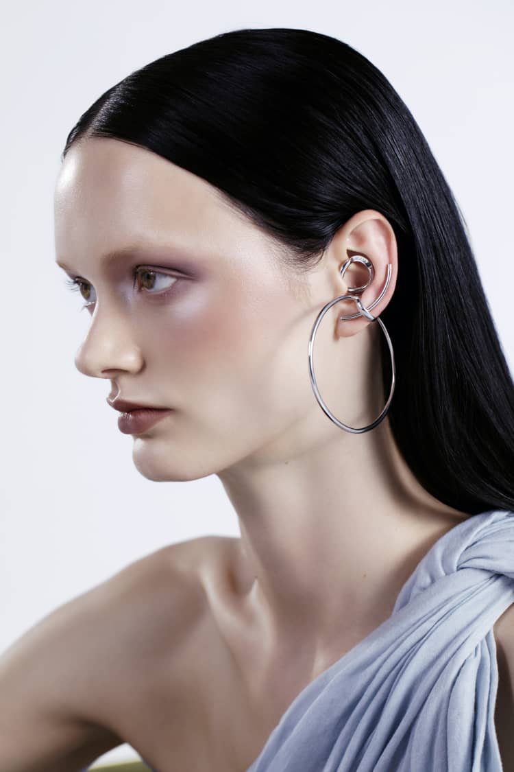 Large Silver Ear Cuff - Image 3
