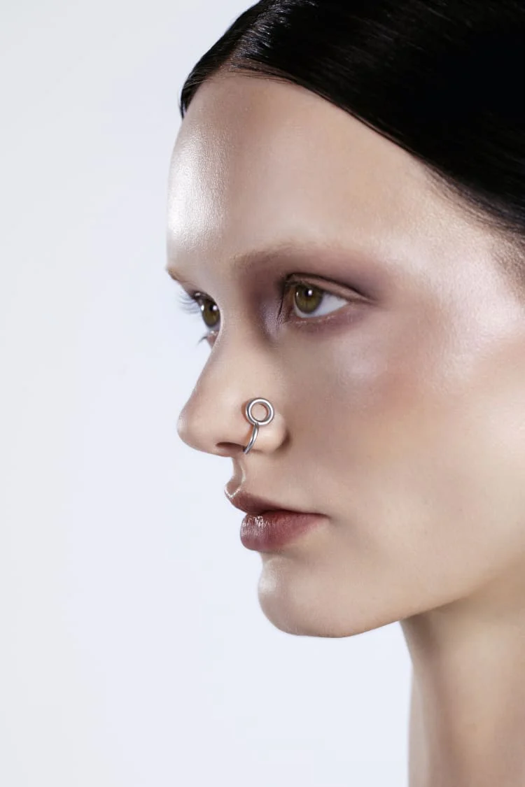 Silver Rounded Lip Cuff Jewelry - Image 5