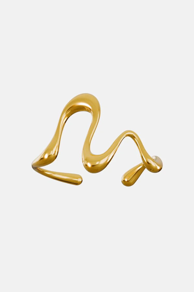 Gold Liquid Bangle Bracelet