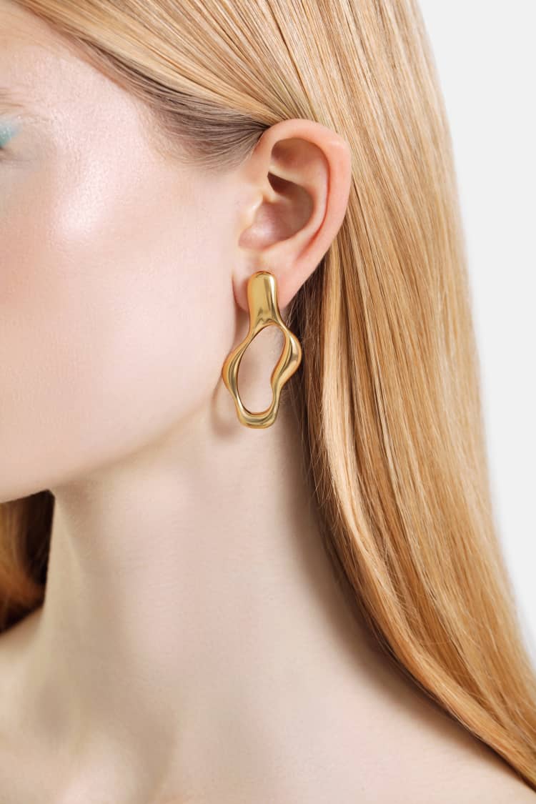 liquid gold hoop earrings