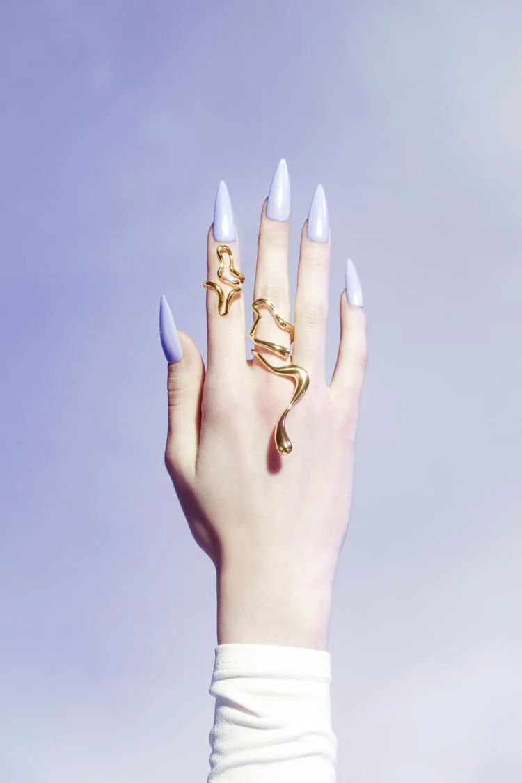 Gold Liquid Ring Set