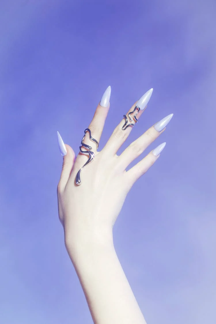 Silver Liquid Ring Set - Image 2