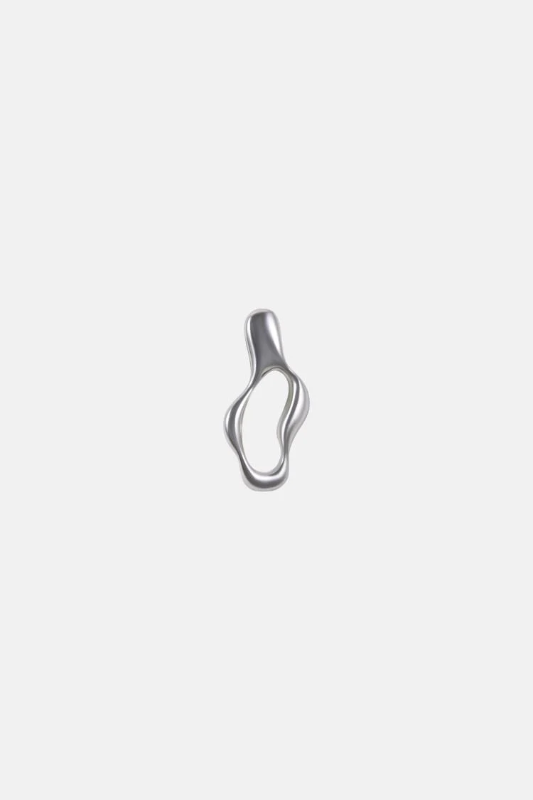 liquid silver hoop earrings - Image 3