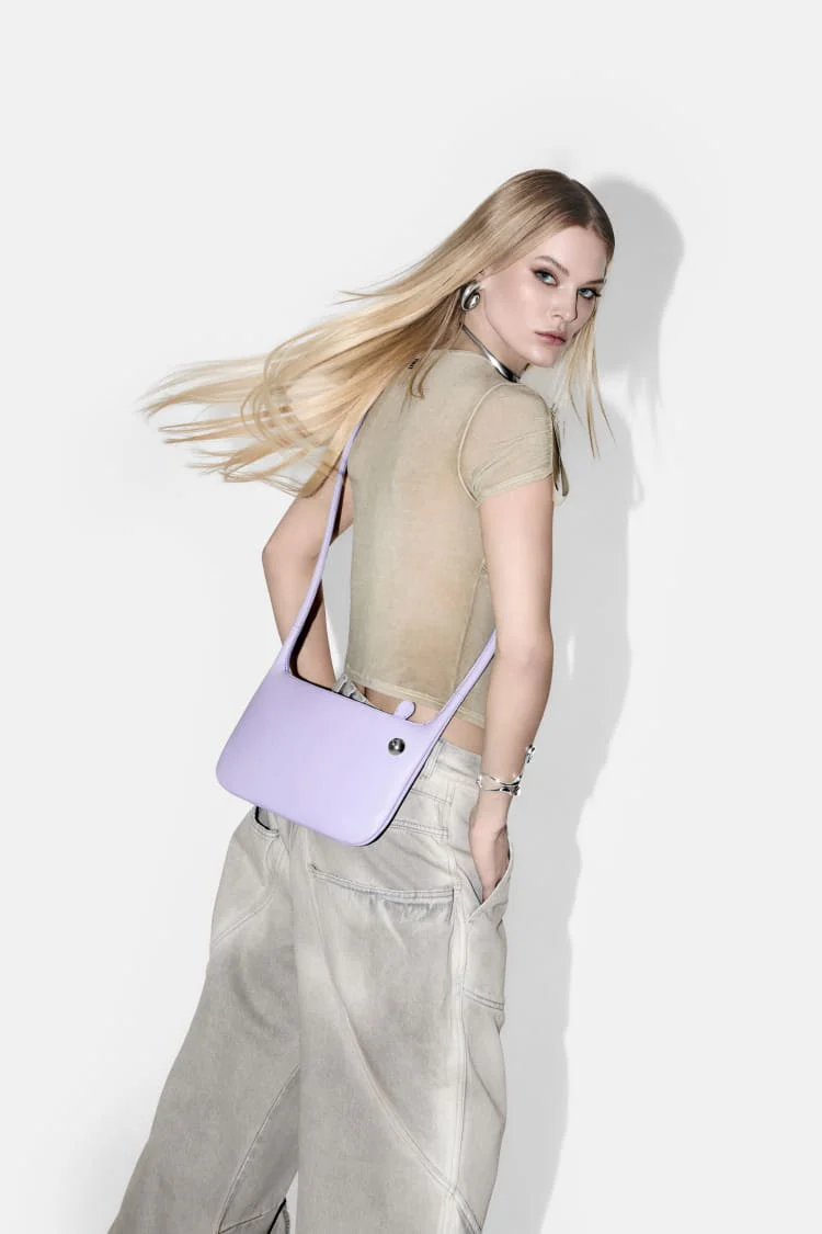 LOCK bag | purple clutch bag - Image 2