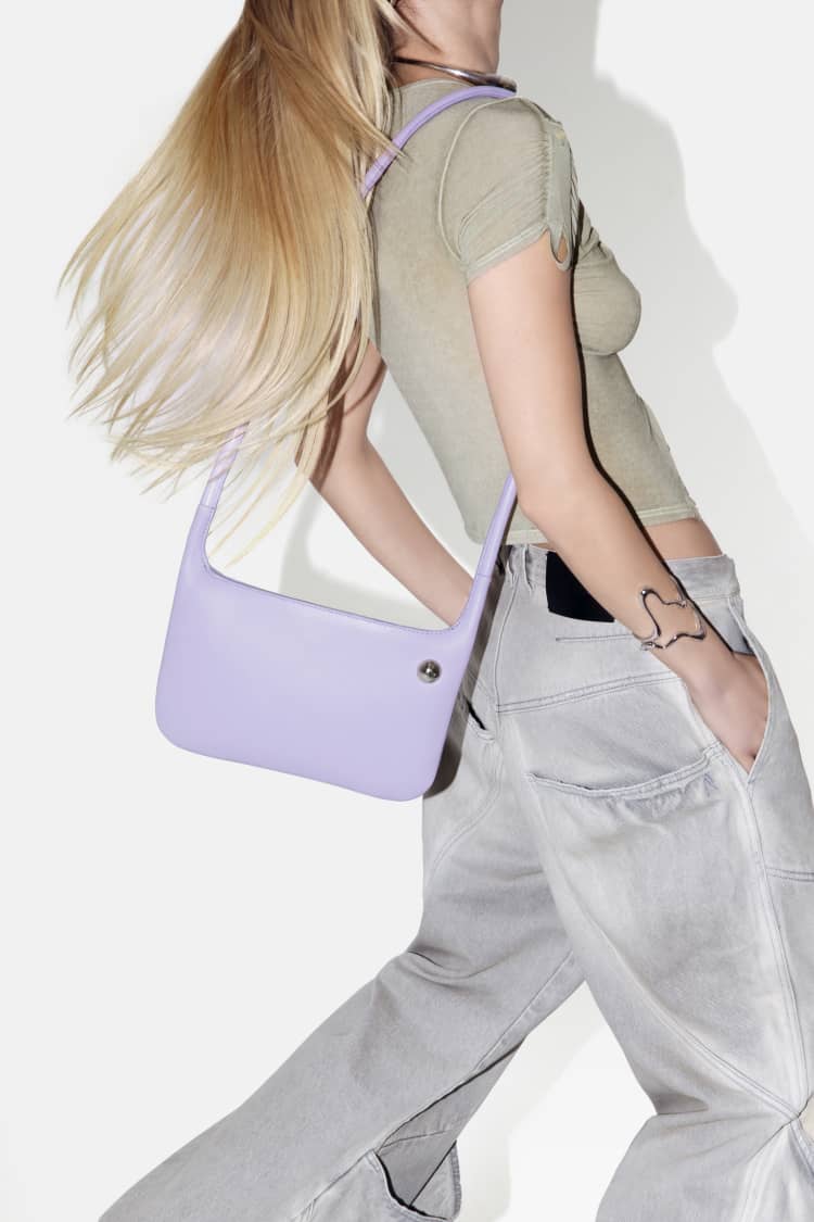 LOCK bag | purple clutch bag - Image 5
