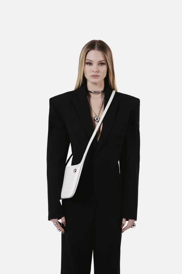 LOCK bag | white clutch bag - Image 4