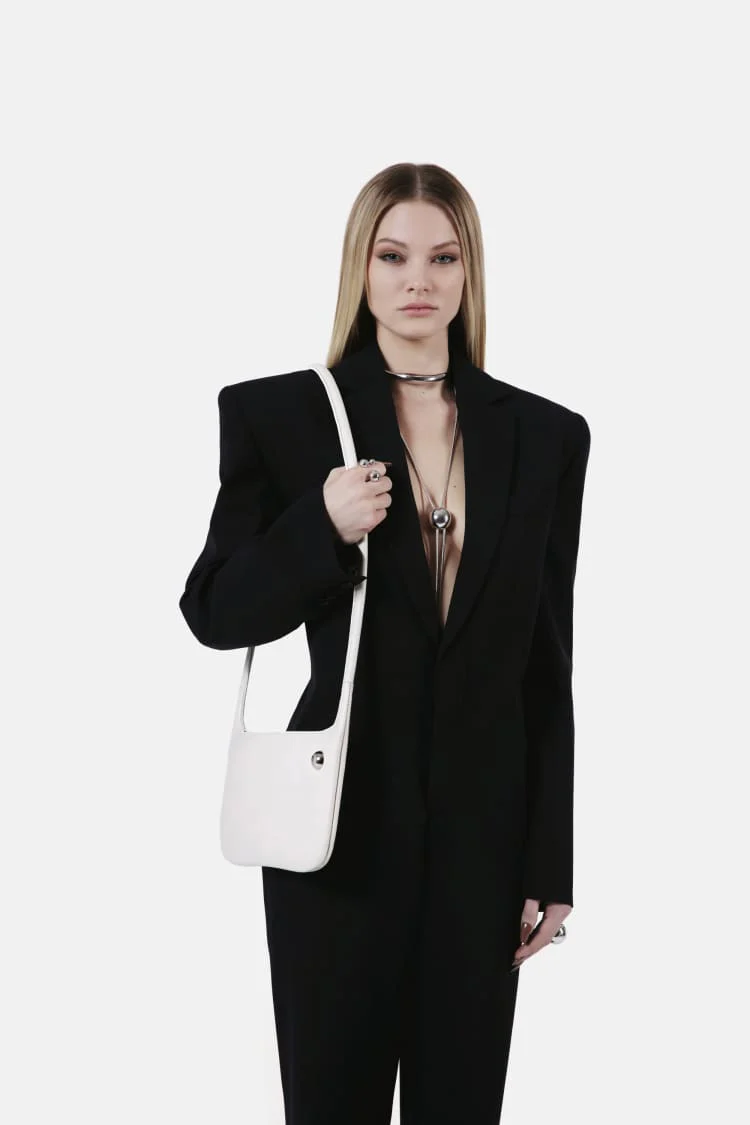 LOCK bag | white clutch bag - Image 7