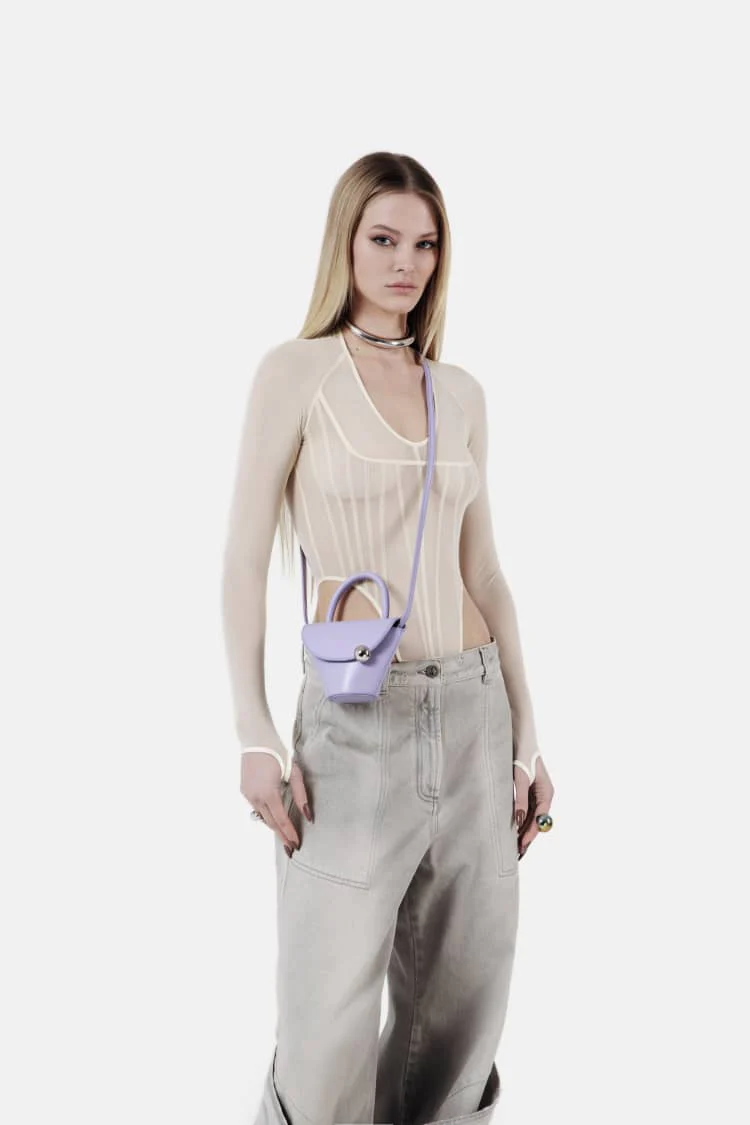 MYSON bag | small purple flap bag
