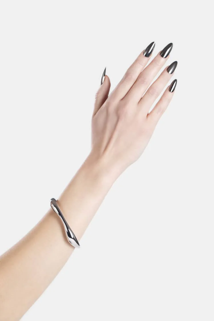 Organic Bangle in Silver