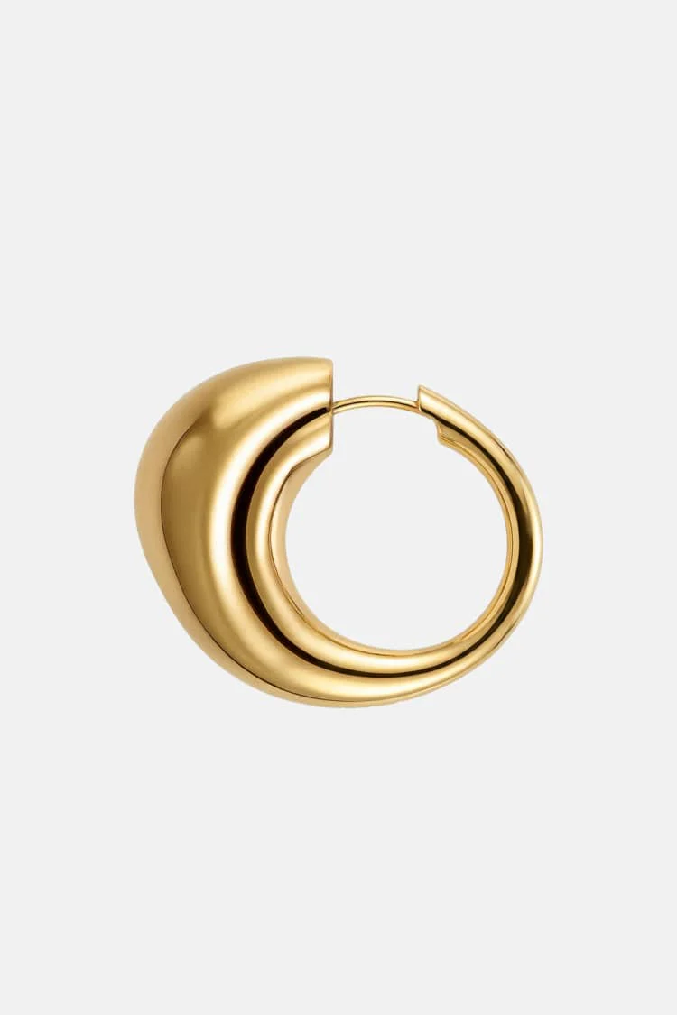 Organic Drop Earrings in Gold - Image 7