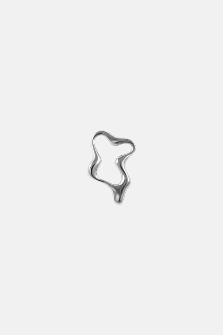 organic silver hoop earrings - Image 4