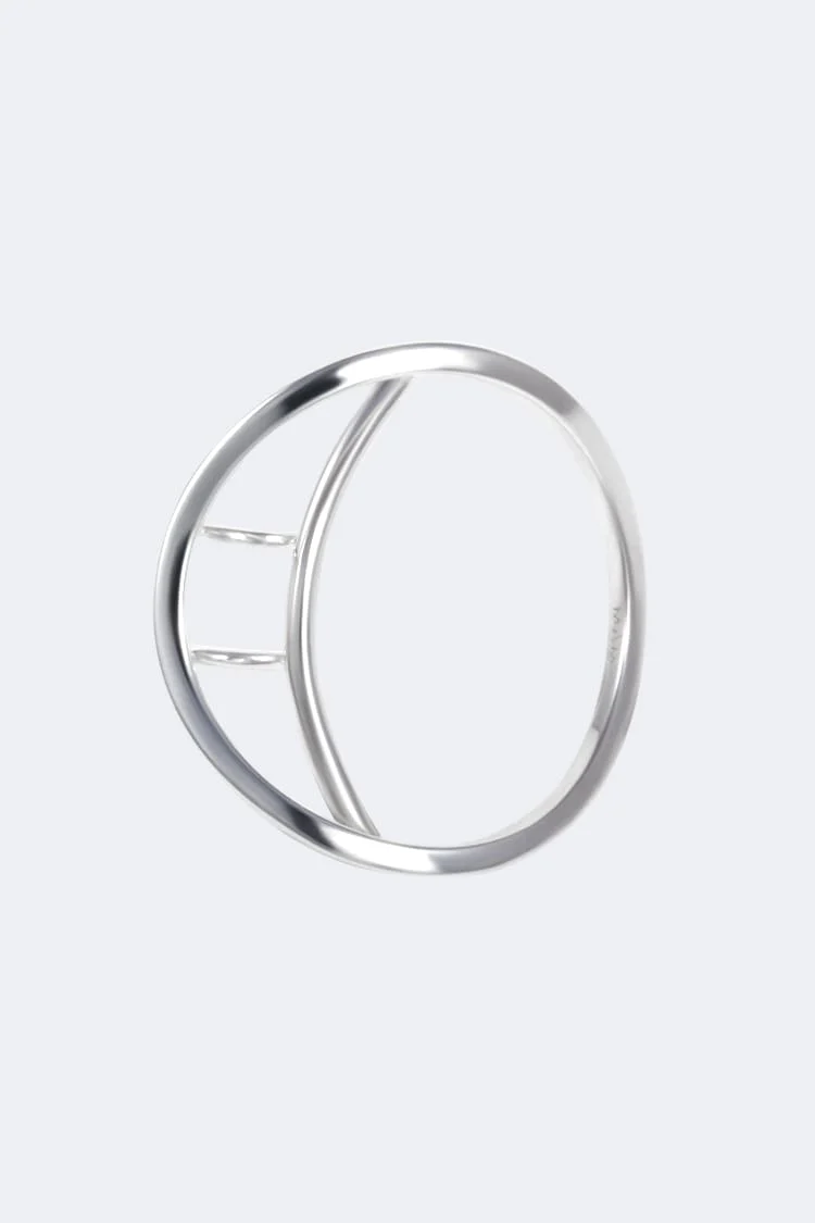 Silver Perfect Round Ear Cuff - Image 3