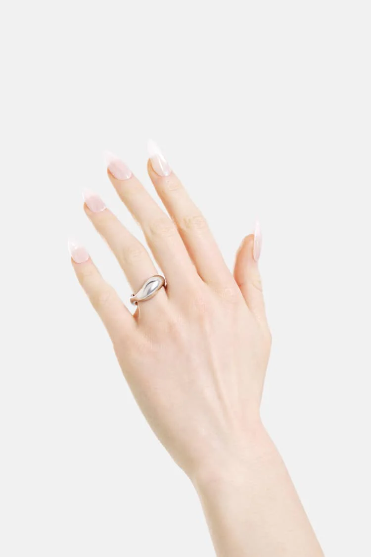 puffed silver ring - Image 2
