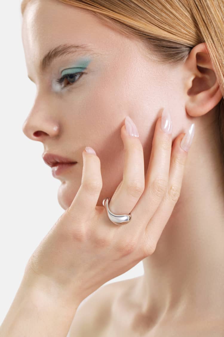 puffed silver ring - Image 3