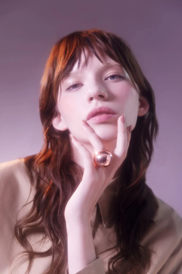 Rose Gold Ball Ring - Image 7