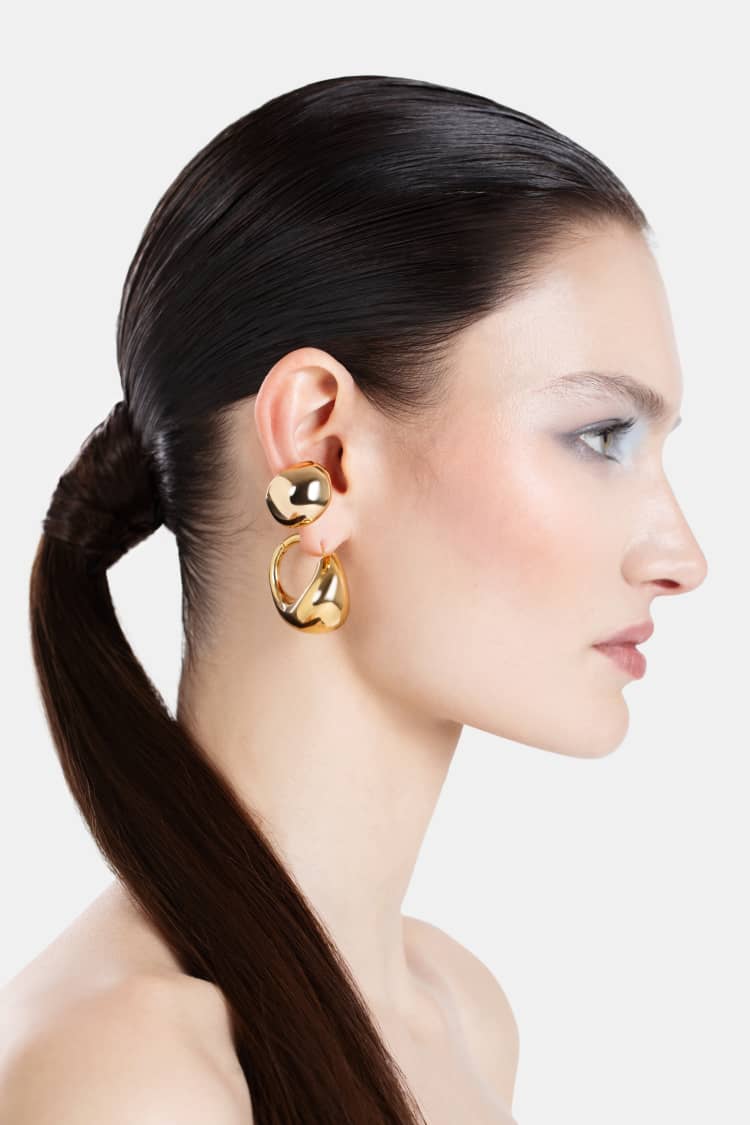 Sculptural Ear Cuff in Gold - Image 2