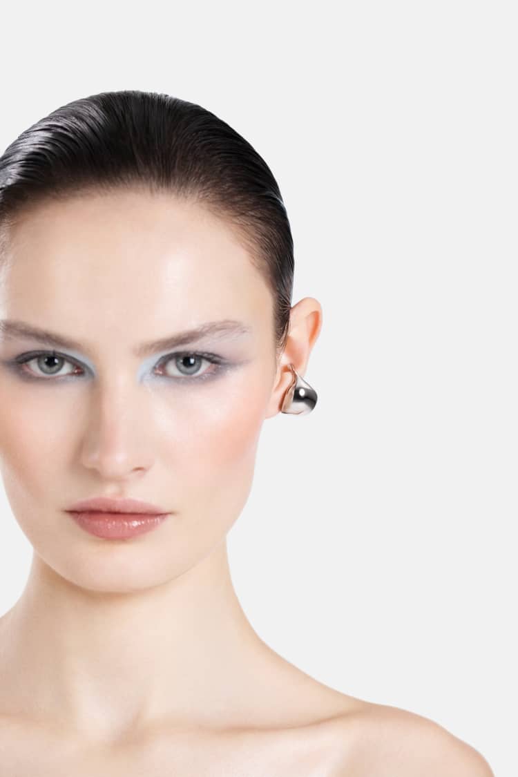 Sculptural Ear Cuff in Silver - Image 2