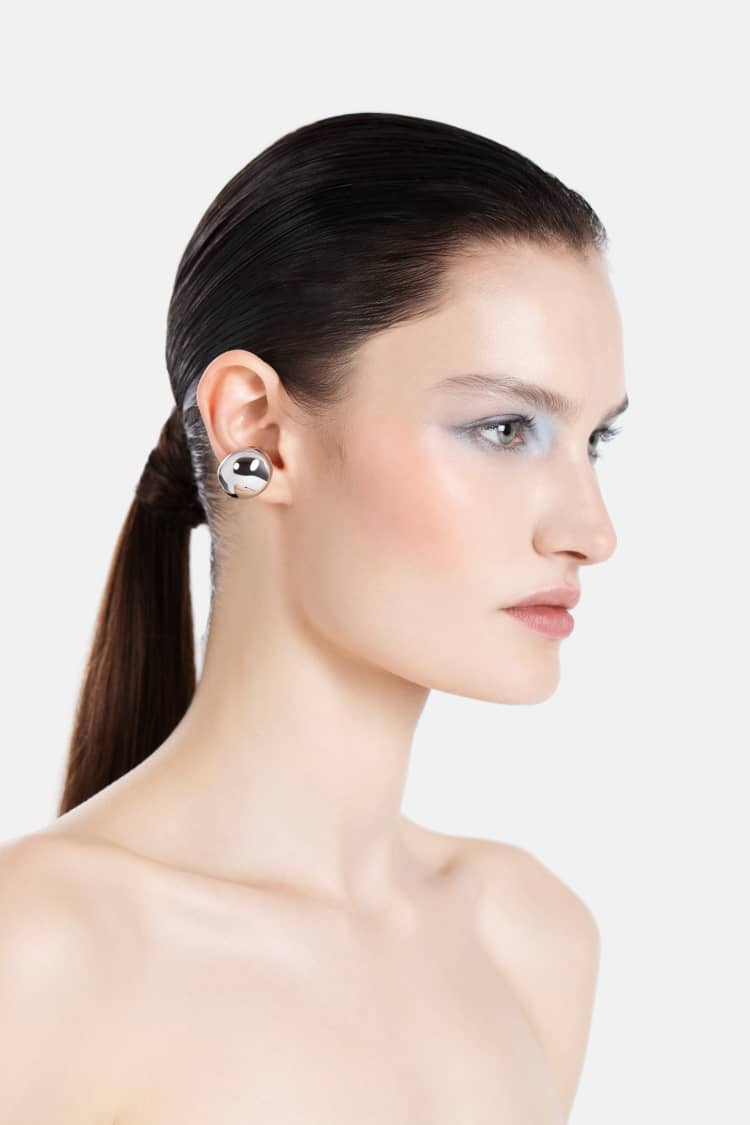 Sculptural Ear Cuff in Silver - Image 3