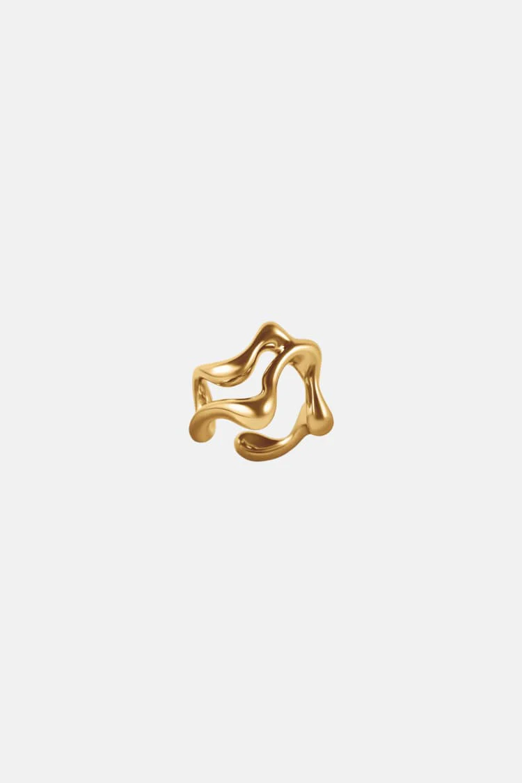 sculptural gold ring - Image 5