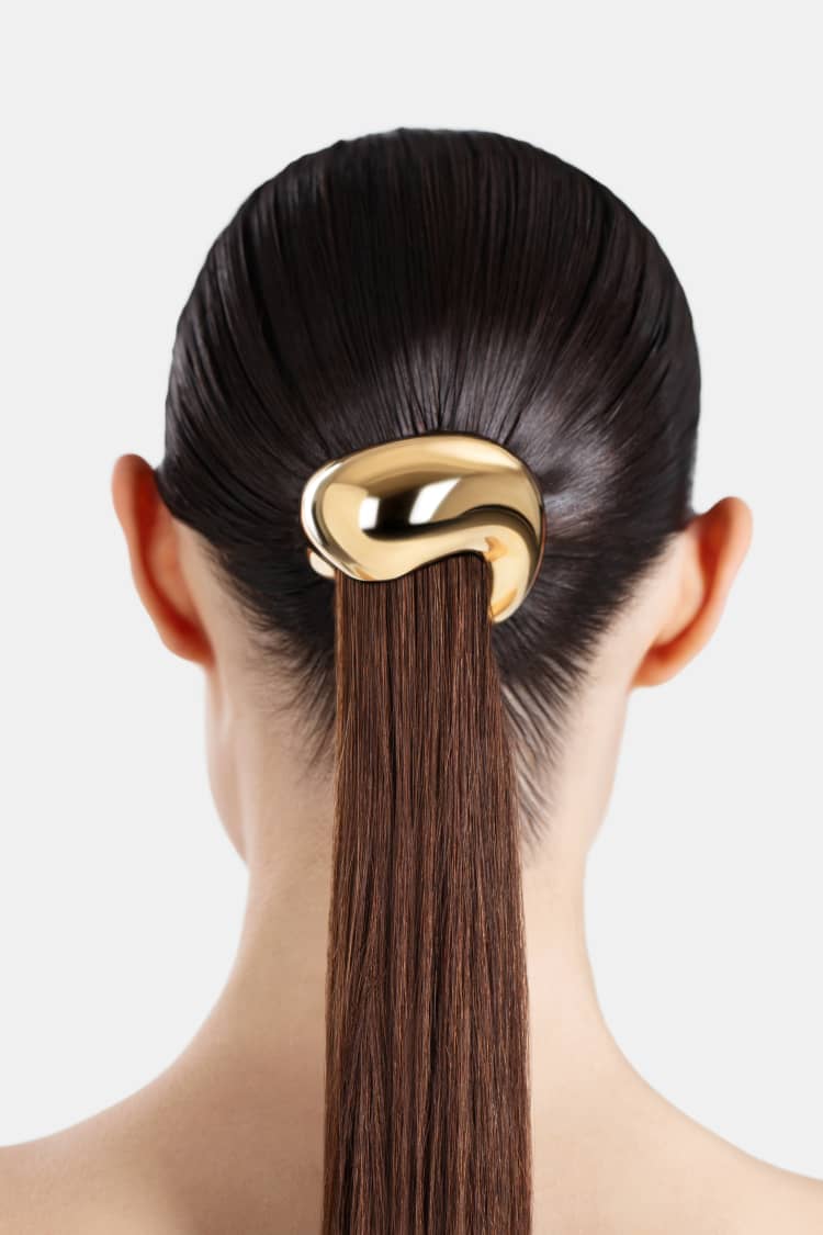 Sculptural Hair Cuff in Gold - Image 2