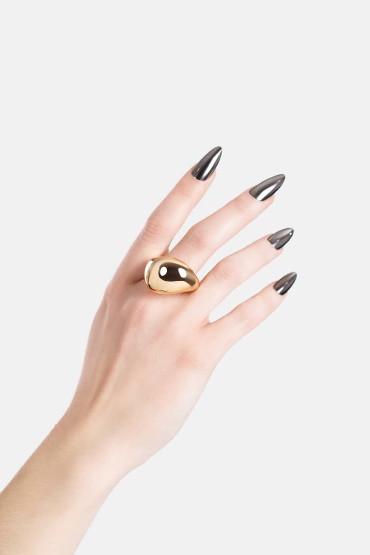 Sculptural Ring in Gold - Image 2