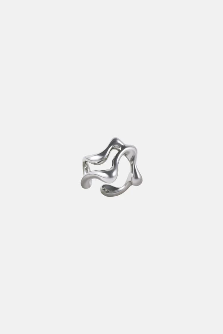 sculptural silver ring - Image 6