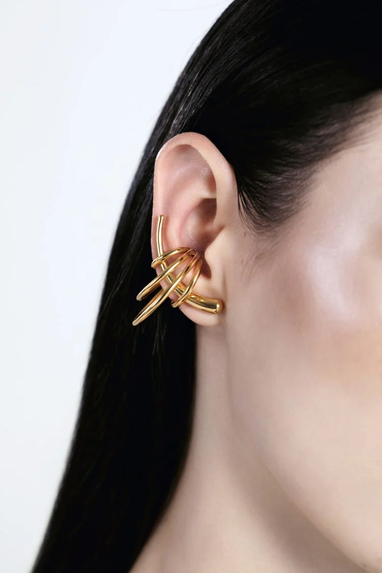 Silver Set of Ear Climber and Cuffs - Image 4
