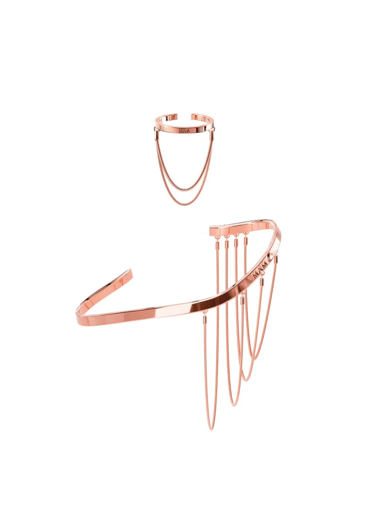Set of Rose Gold Hand Chains - Image 4