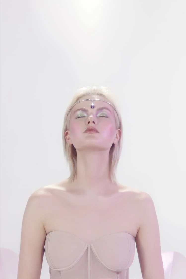 Silver Headpiece with Amethyst - Image 3