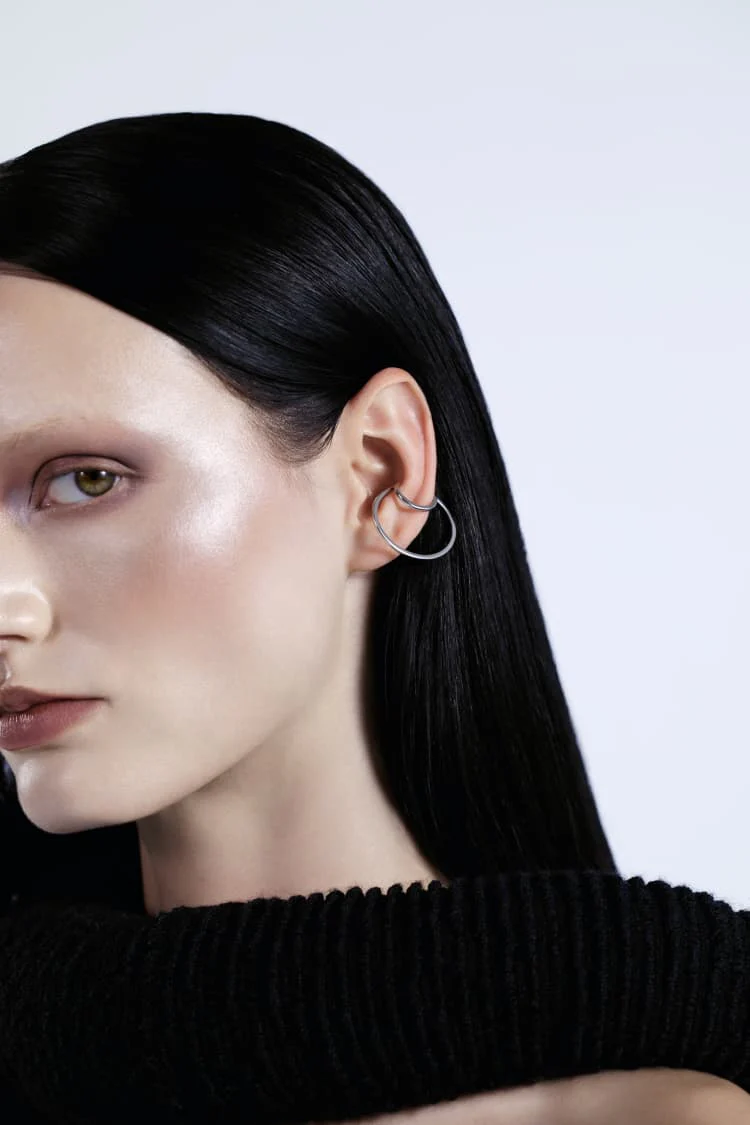 Silver Moon Ear Cuff - Image 4