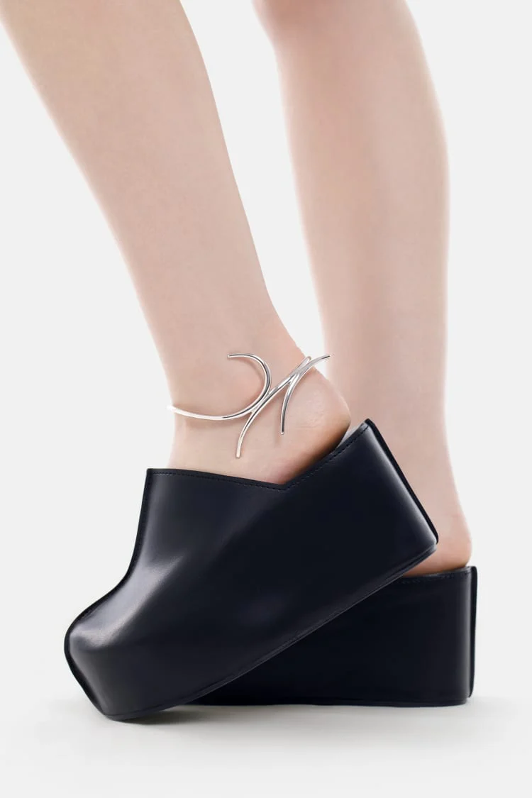 Silver Spiked Anklet - Image 2