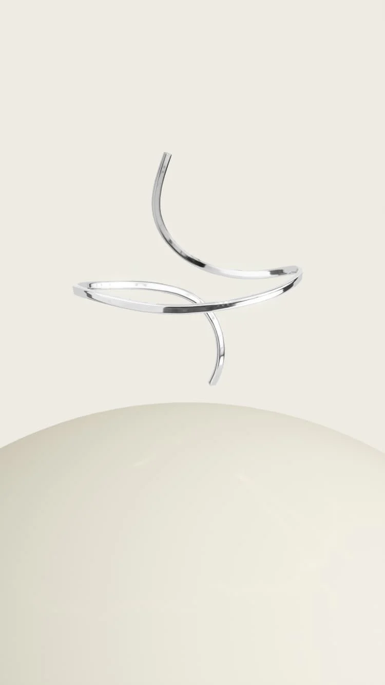 Silver Spiral Ankle Bracelet - Image 3