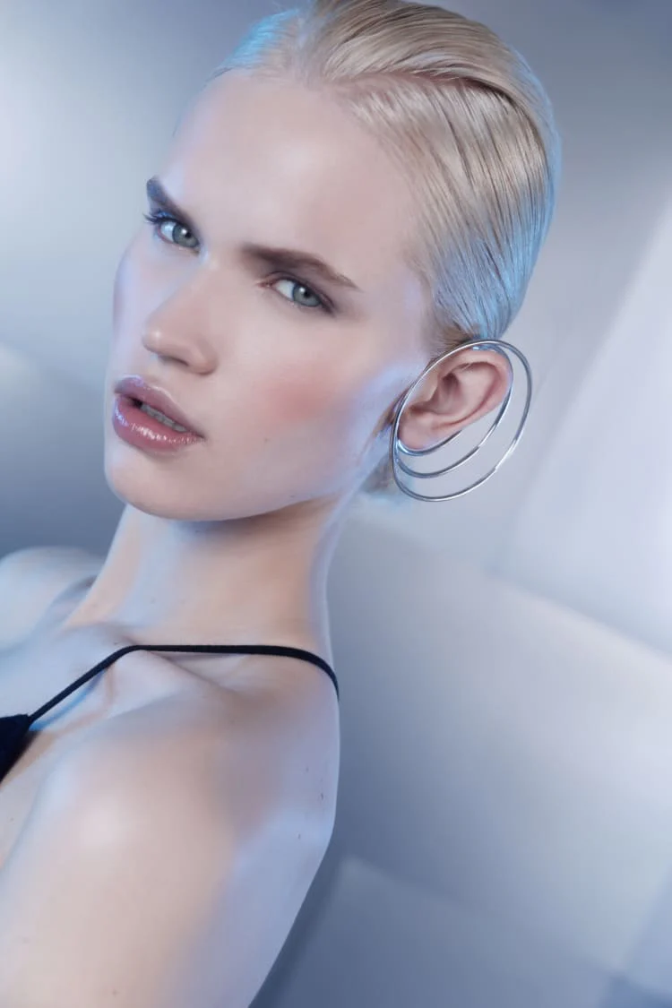 Silver Full Ear Cuff Design - Image 4